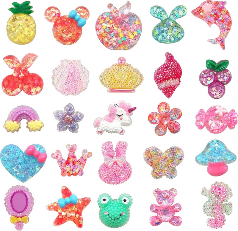 DNT Cute bling Shoe Charms for Girls Cute Shoe Charms for Adults Teens Kids Kawaii Shoe Decoration Charms for Clog Sandals Birthday Party Gift - Image 3